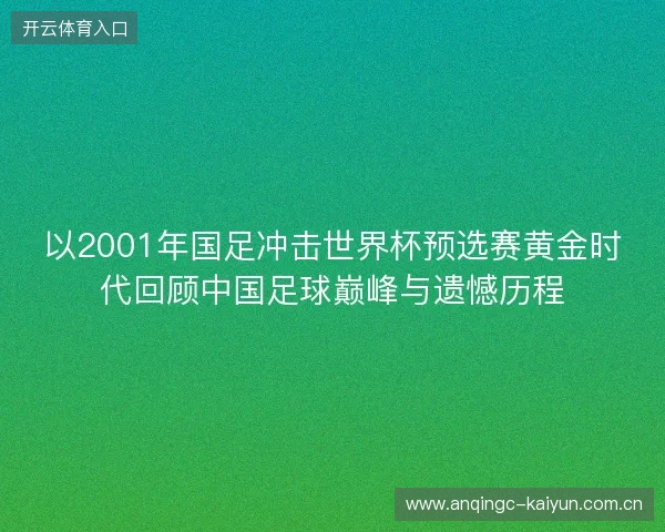 以2001年国足冲击世界杯预选赛黄金时代回顾中国足球巅峰与遗憾历程